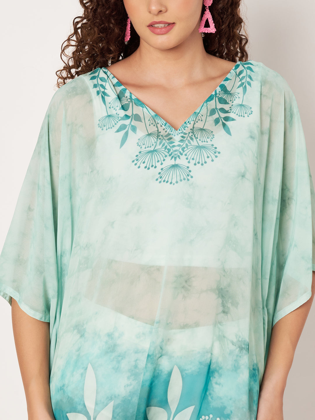 Women's Printed Georgette Beach Wear Kaftan