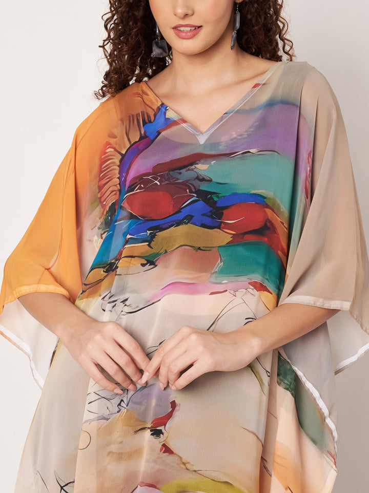 Women's Printed Georgette Beach Wear Kaftan