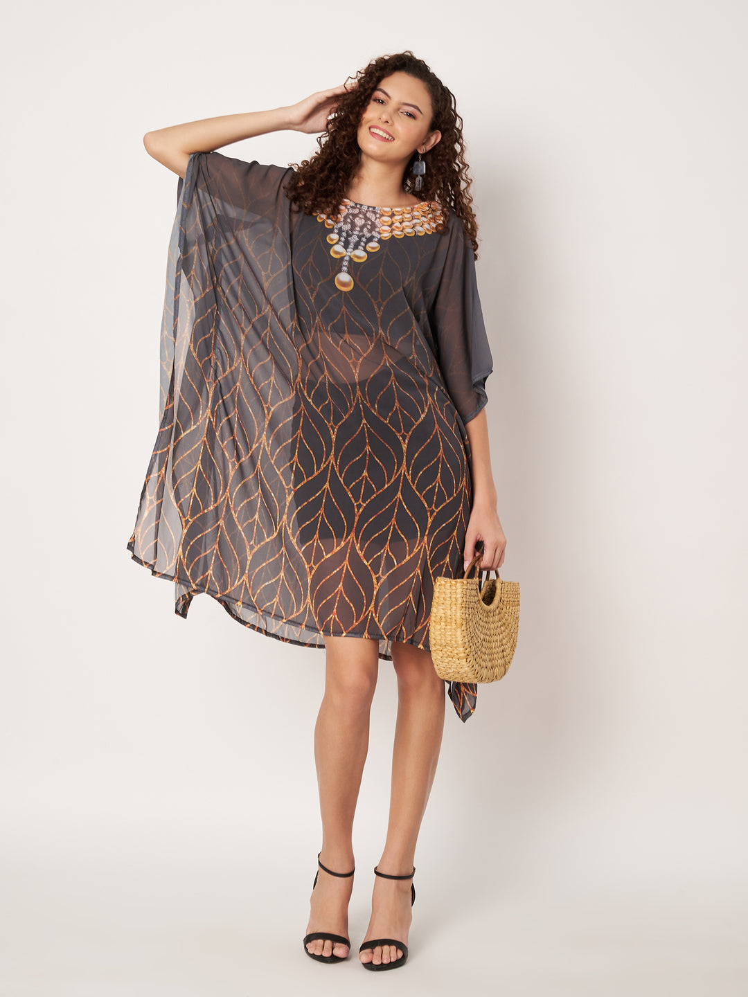 Women's Printed Georgette Beach Wear Kaftan