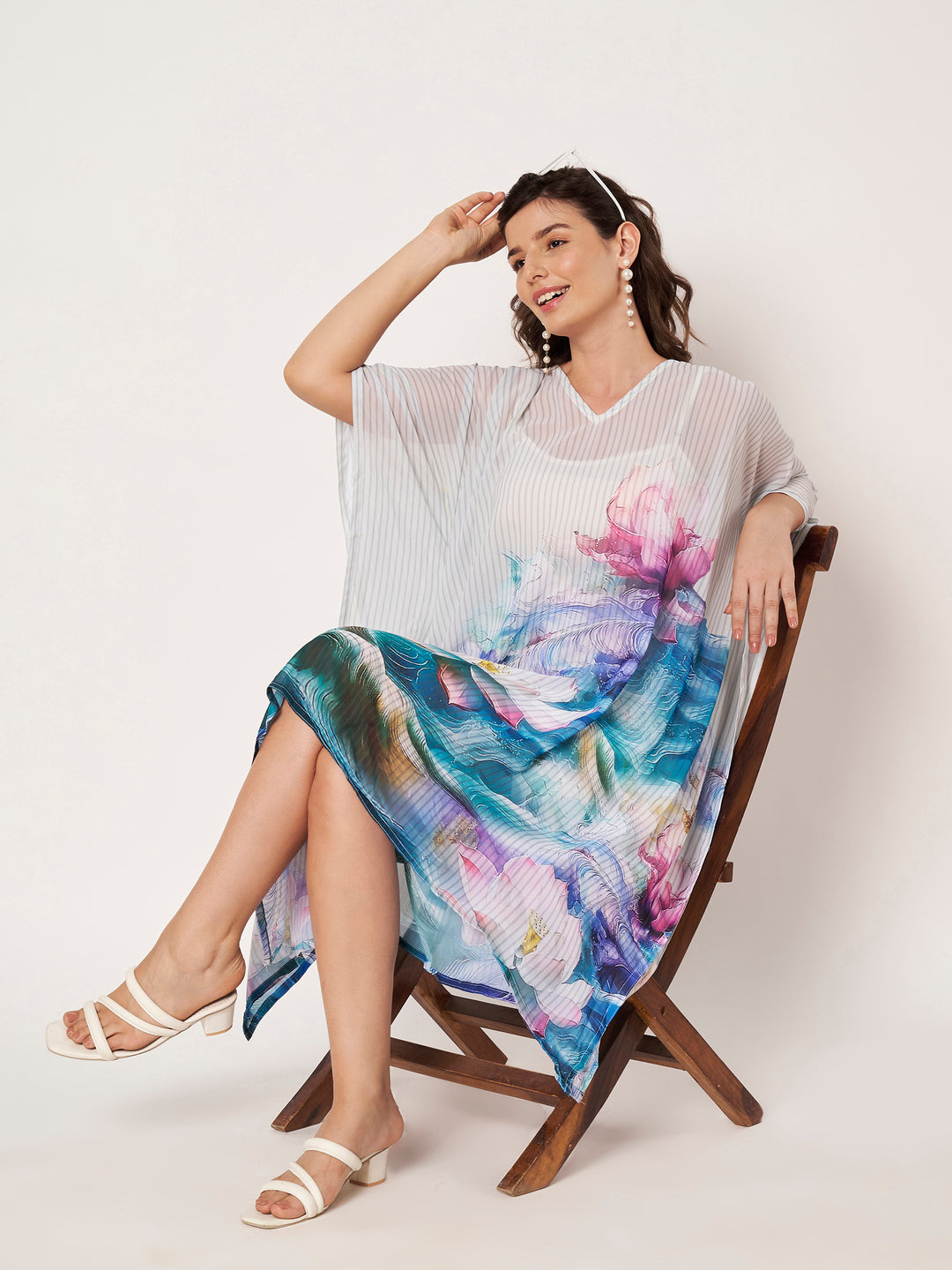 Women's Printed Georgette Beach Wear Kaftan
