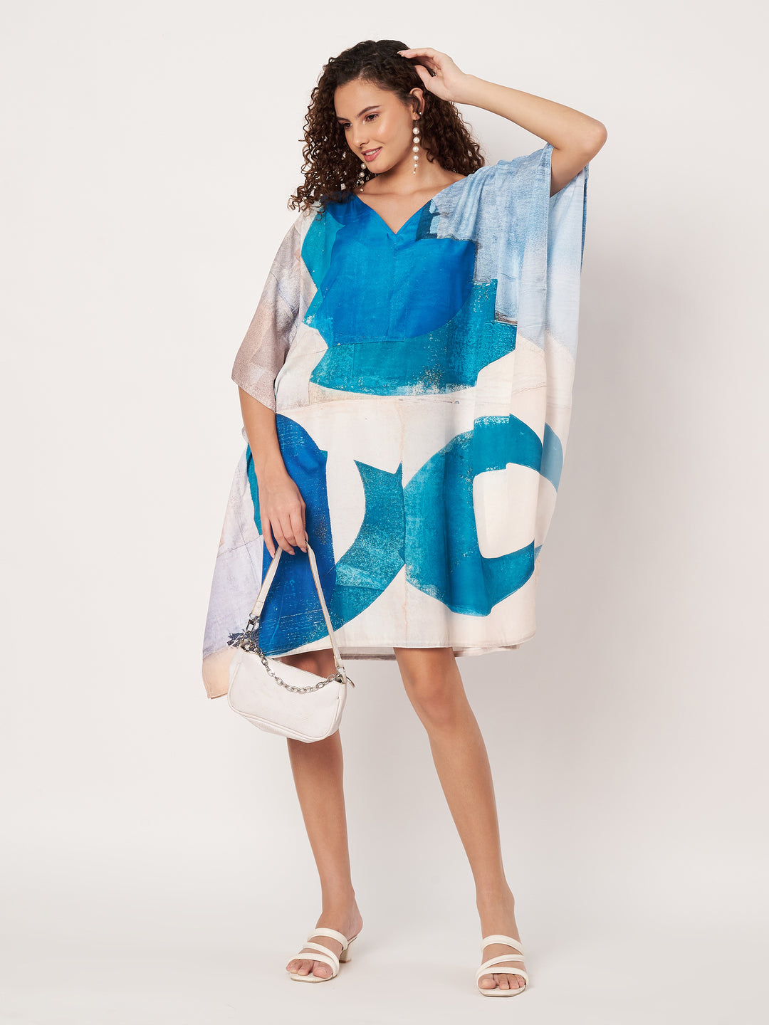 Women Multicolour Short Kaftan Kurti