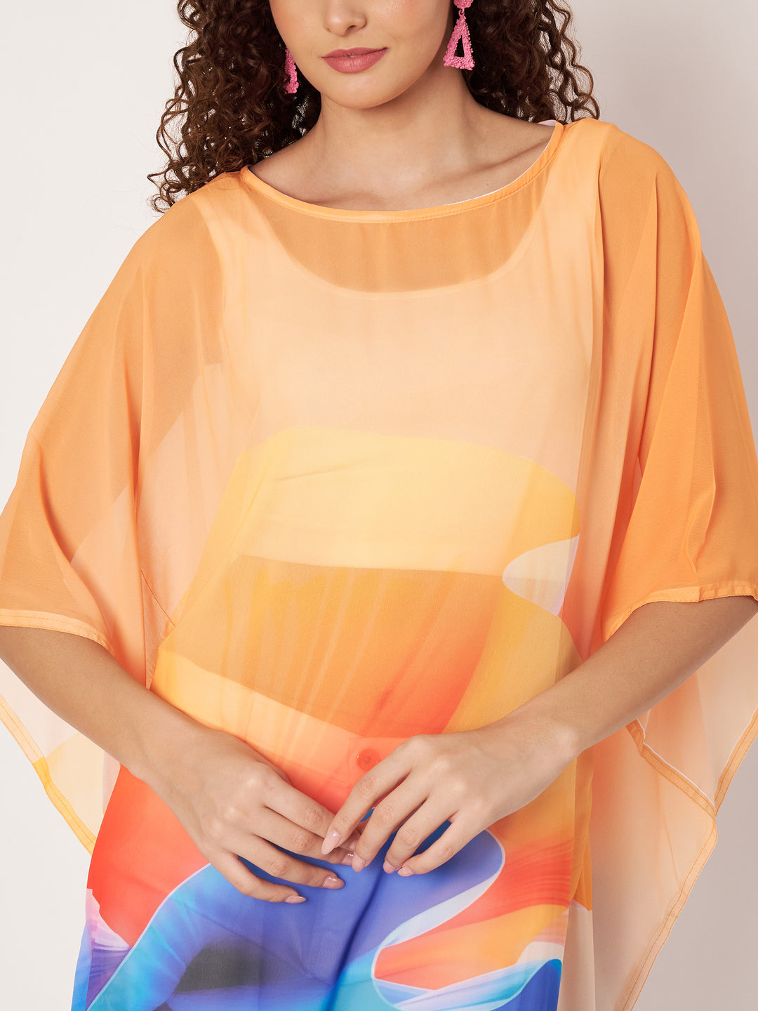 Women's Printed Georgette Beach Wear Kaftan