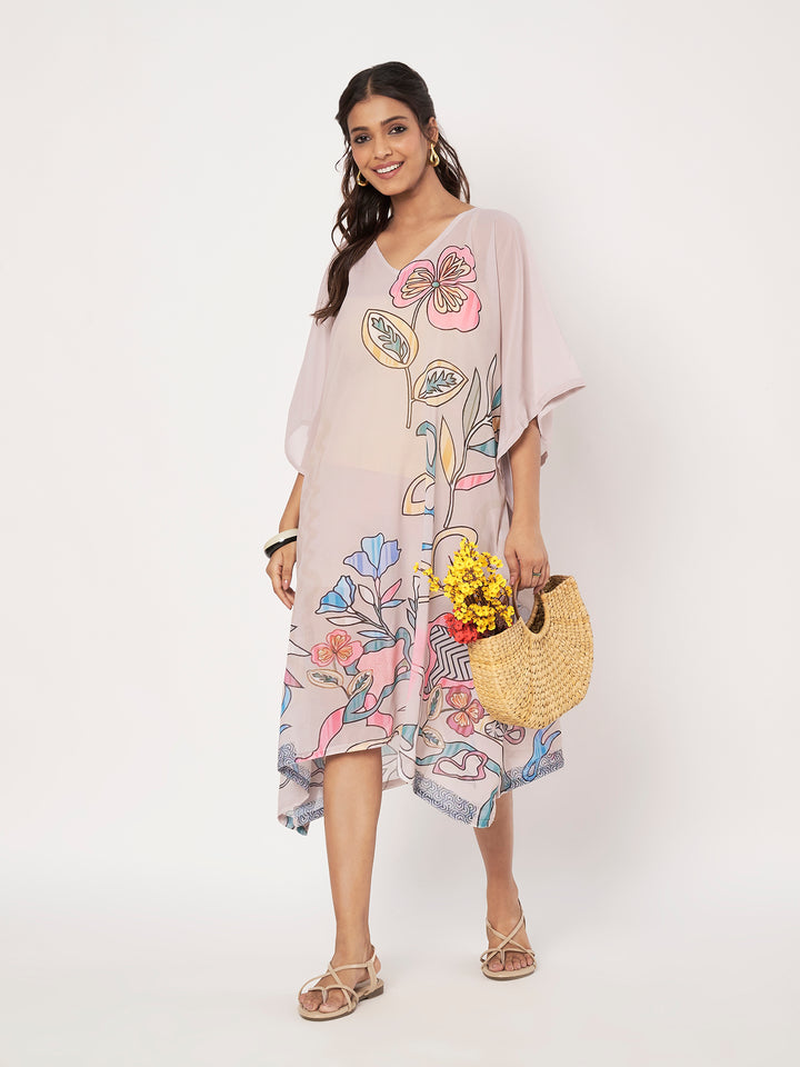 Women's Printed Georgette Beach Wear Kaftan