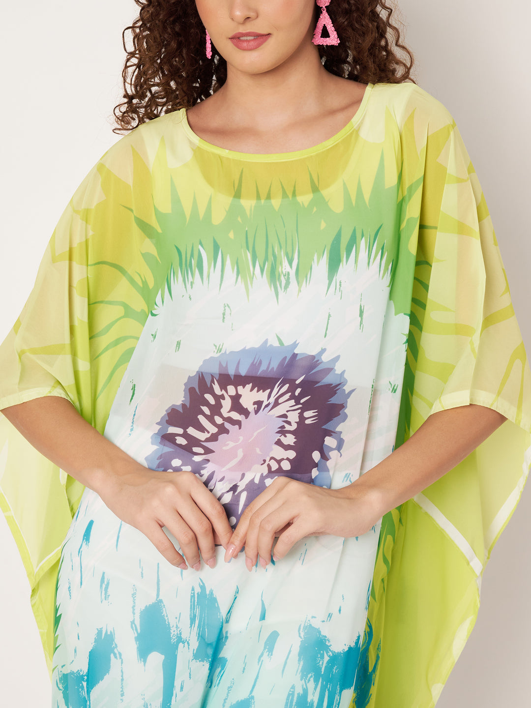 Women's Printed Georgette Beach Wear Kaftan