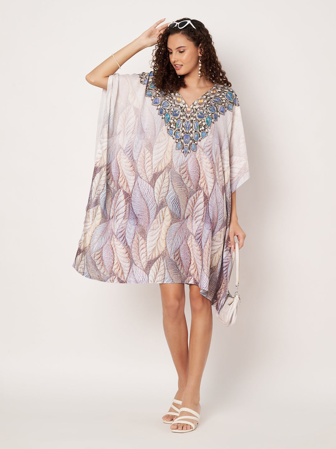 Women Multicolour Short Kaftan Kurti