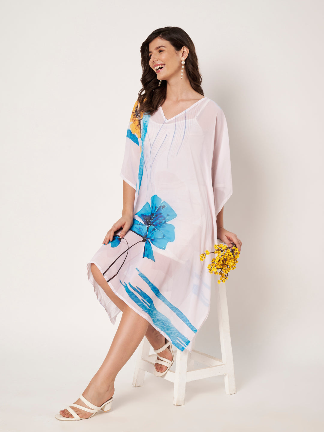 Women's Printed Georgette Beach Wear Kaftan