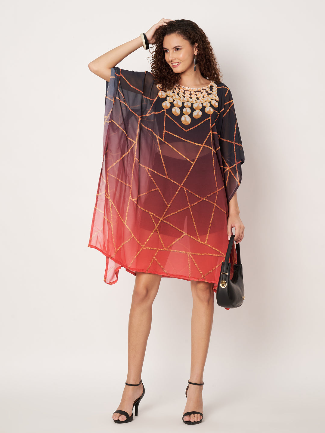 Women's Printed Georgette Beach Wear Kaftan