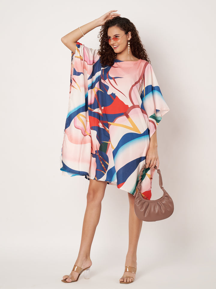 Women Multicolour Short Kaftan Kurti
