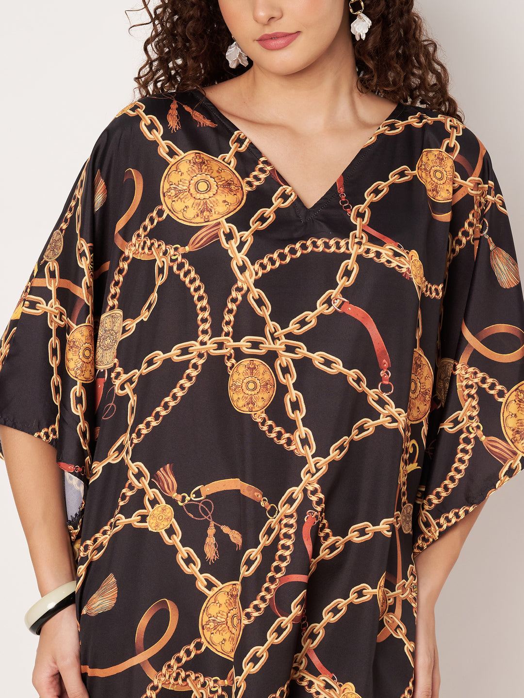 Women Multicolour Short Kaftan Kurti