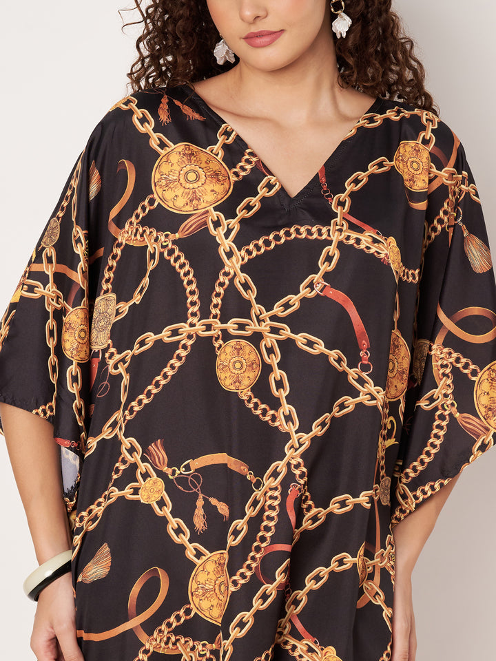 Women Multicolour Short Kaftan Kurti
