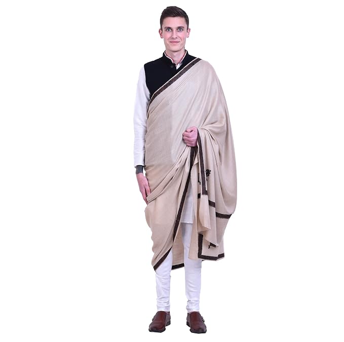 Men's Hand Embroidered Wool Shawl