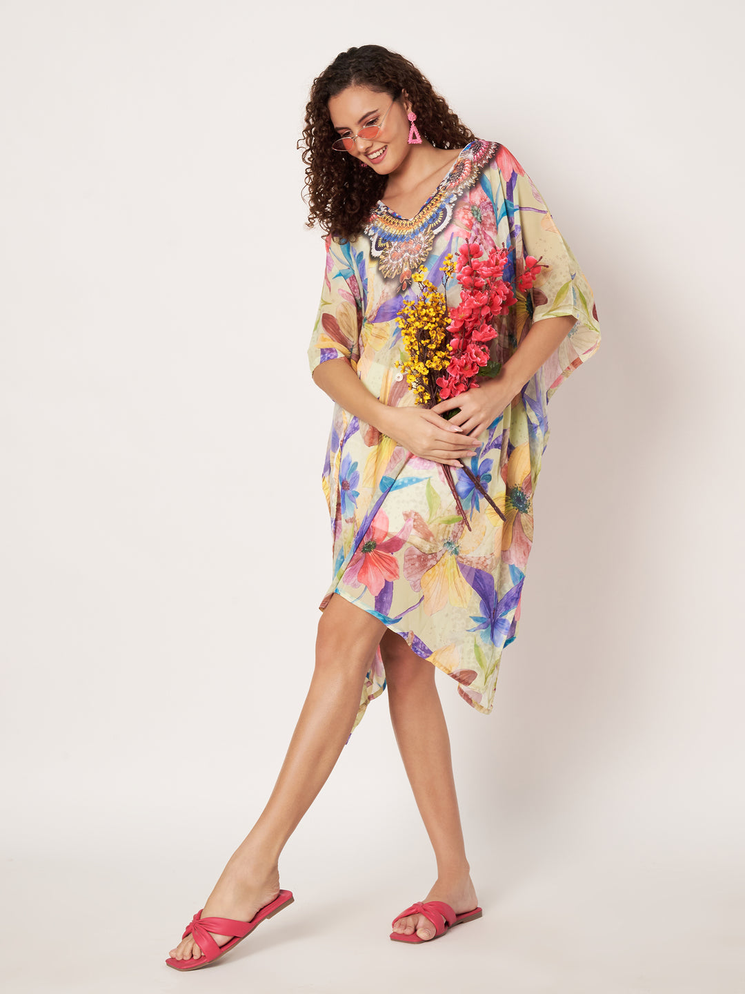 Women's Printed Georgette Beach Wear Kaftan
