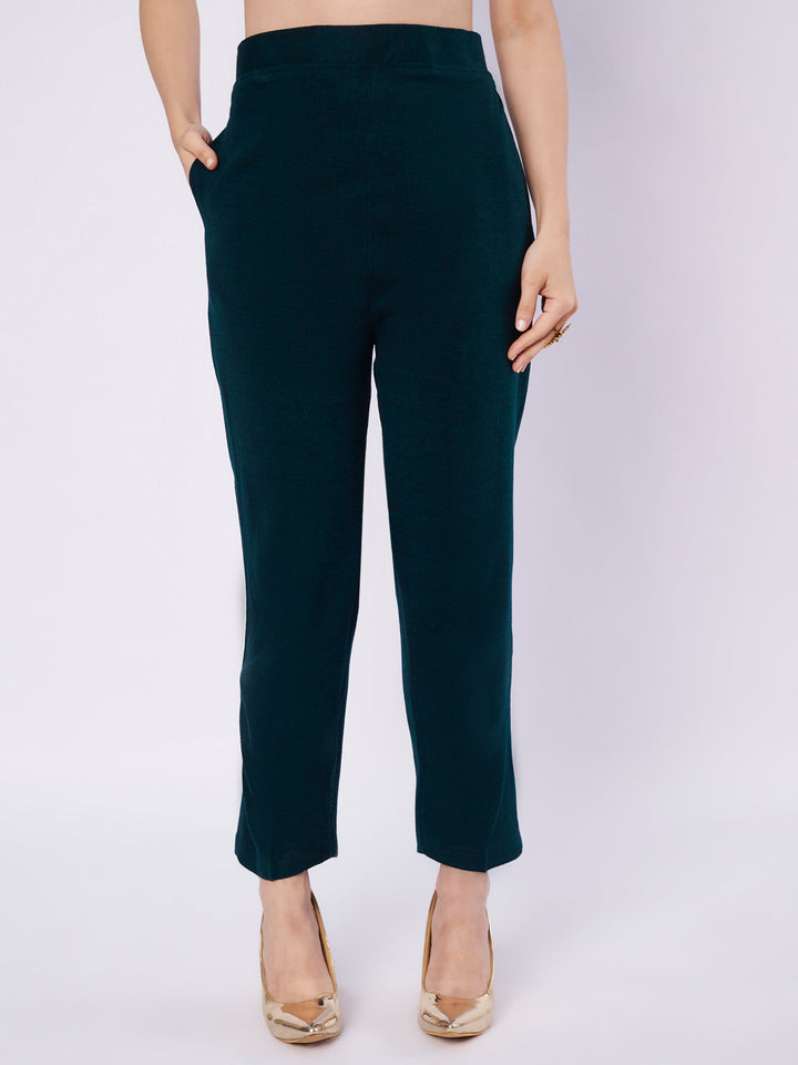 Women's Kashmiri Embroidered Woollen Co-ords – Kurta and Trousers