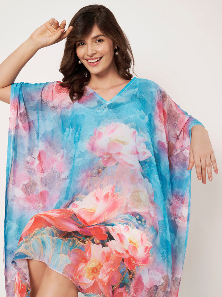 Women's Printed Georgette Beach Wear Kaftan