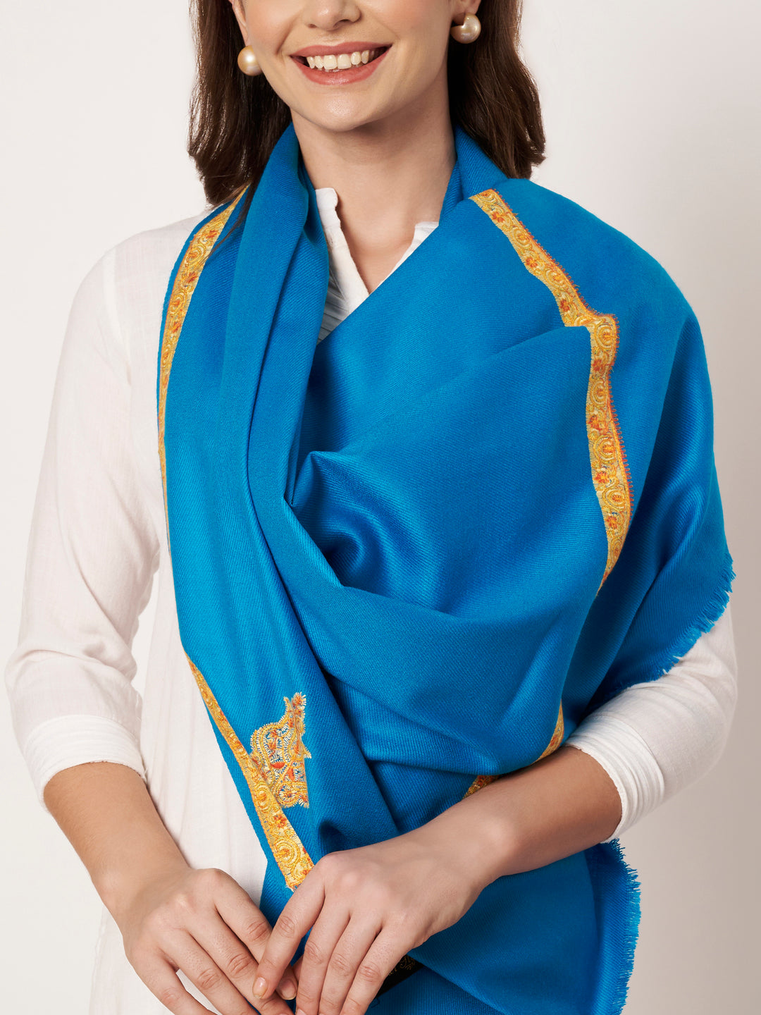 Women's Hand Embroidery Wool Shawl