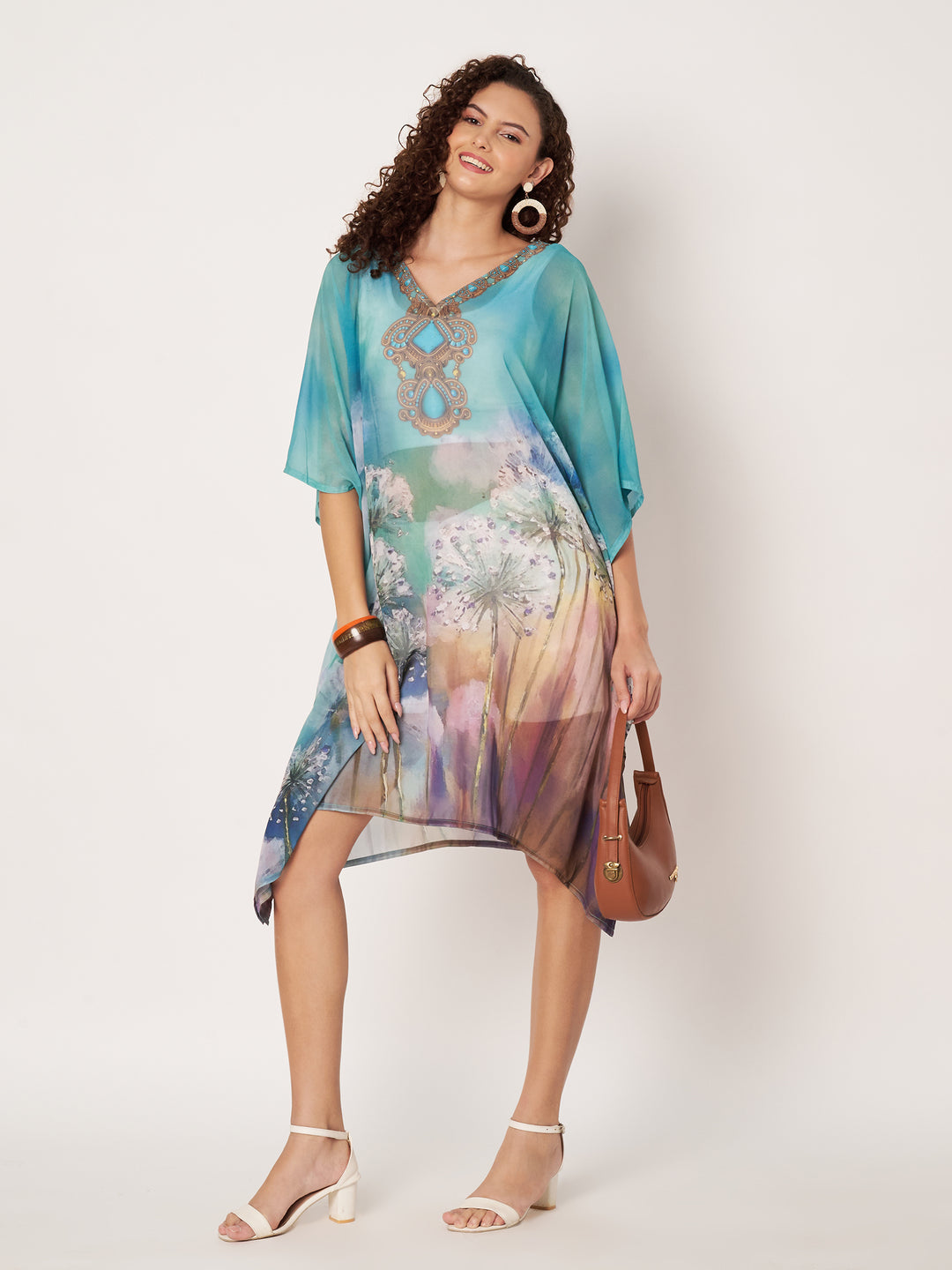 Women's Printed Georgette Beach Wear Kaftan