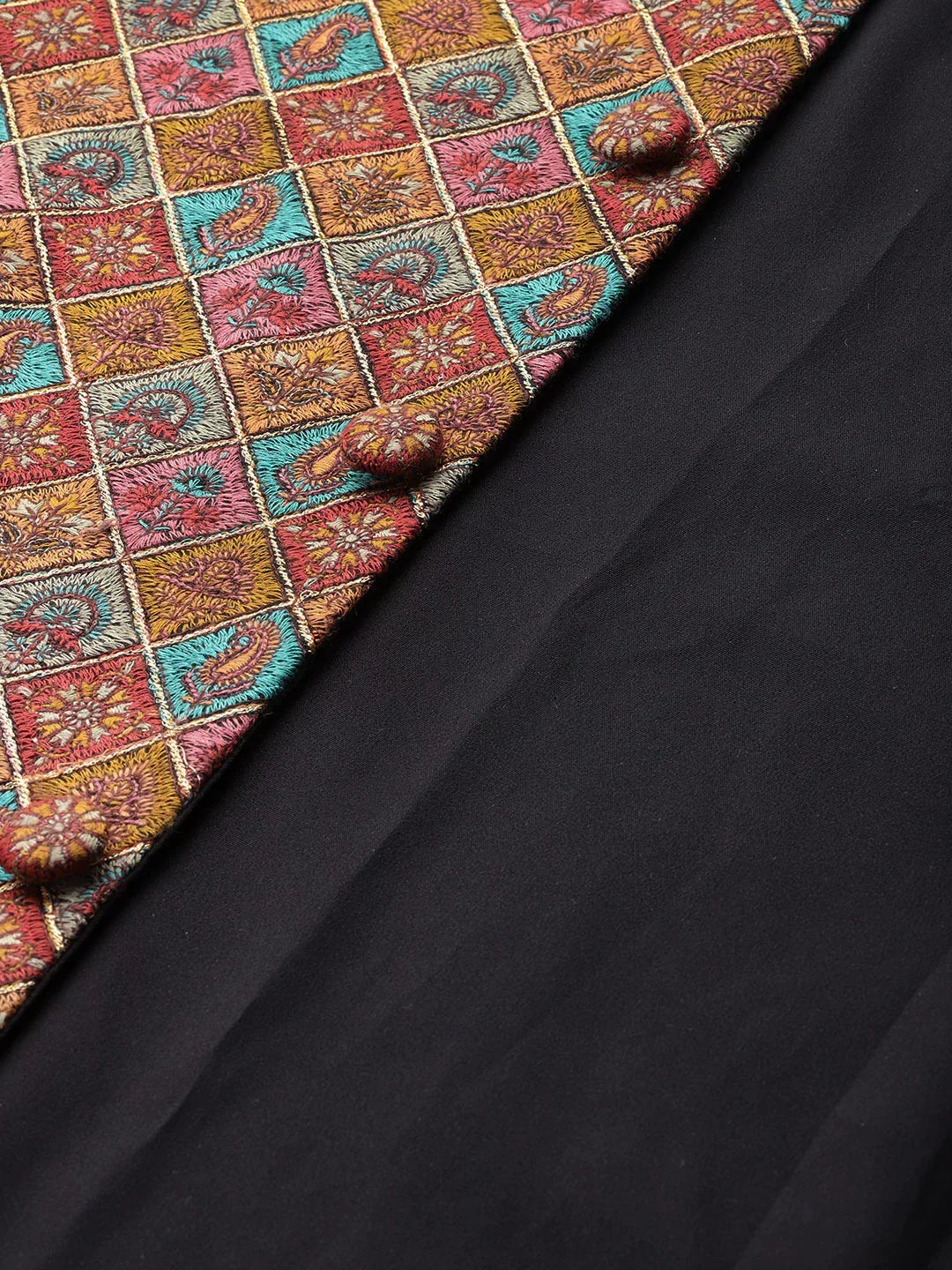 Men's Woven Embroidered Nehru Jacket - View 7 | Nehru Jacket | SWI Stylish