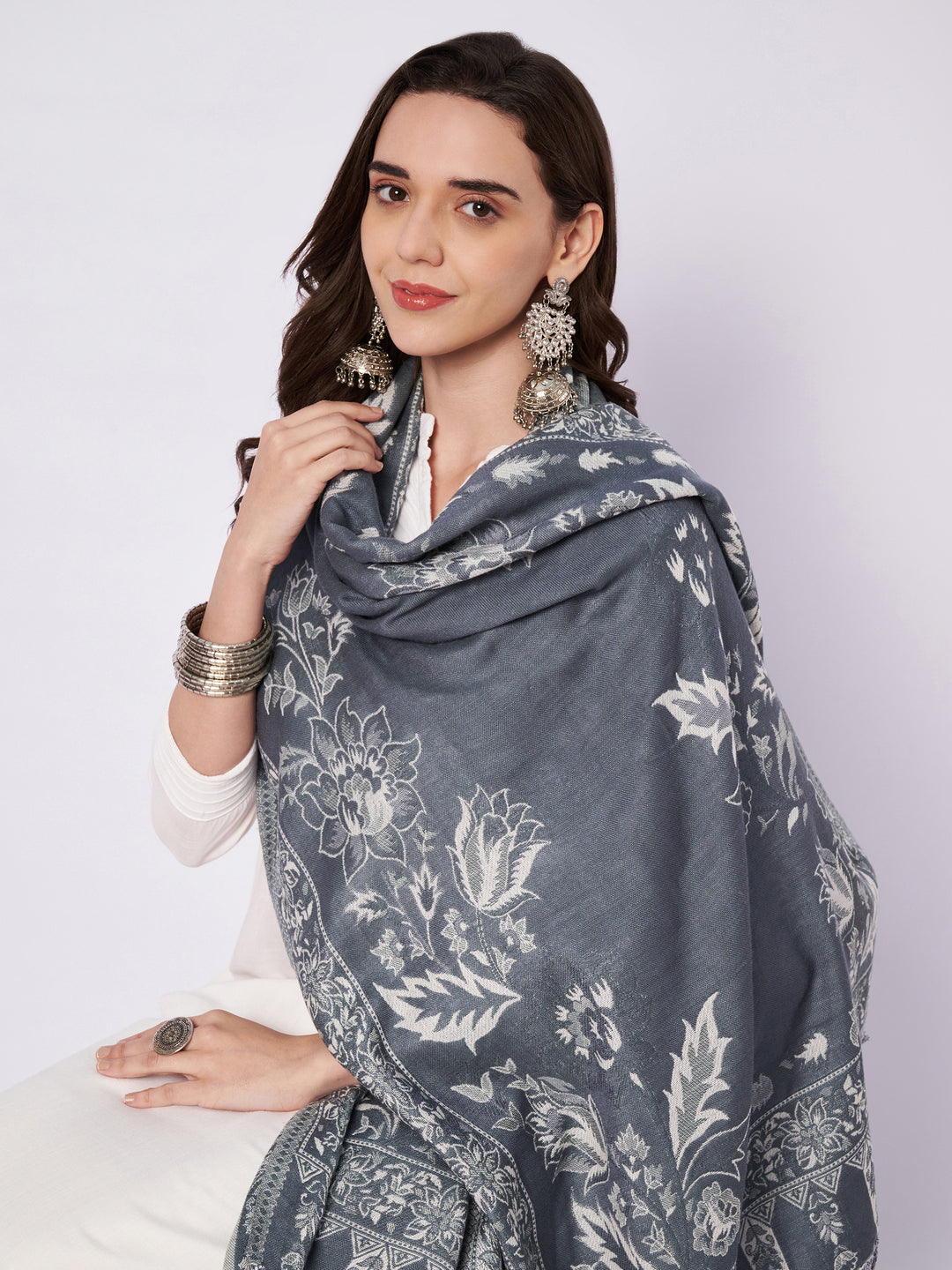 Women's Jamawar Wool Stole