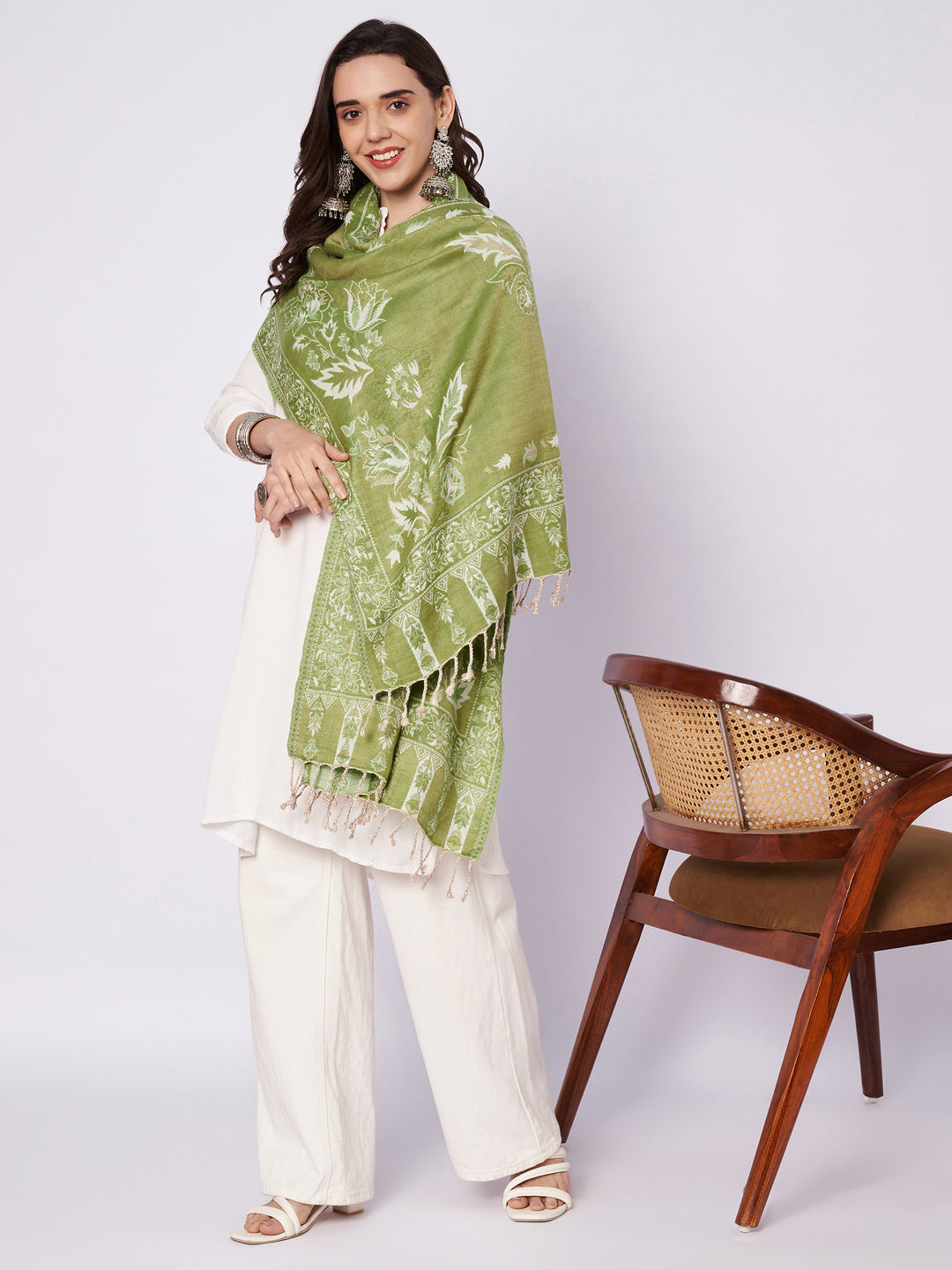 Women's Jamawar Wool Stole