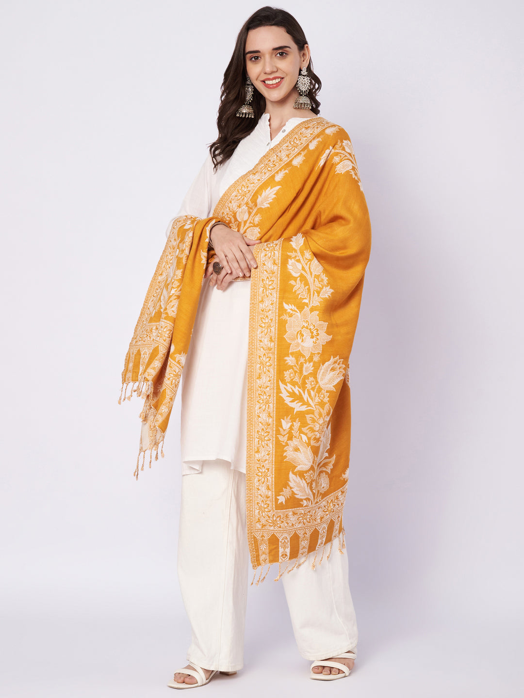 Women's Jamawar Wool Stole
