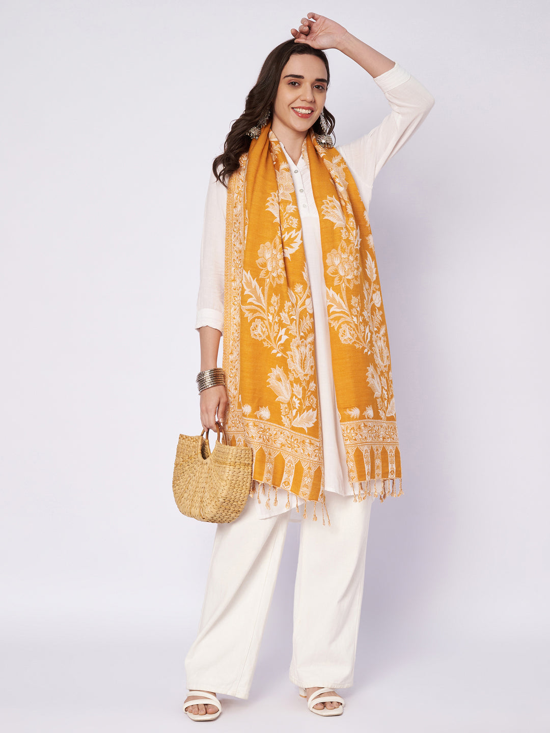 Women's Jamawar Wool Stole