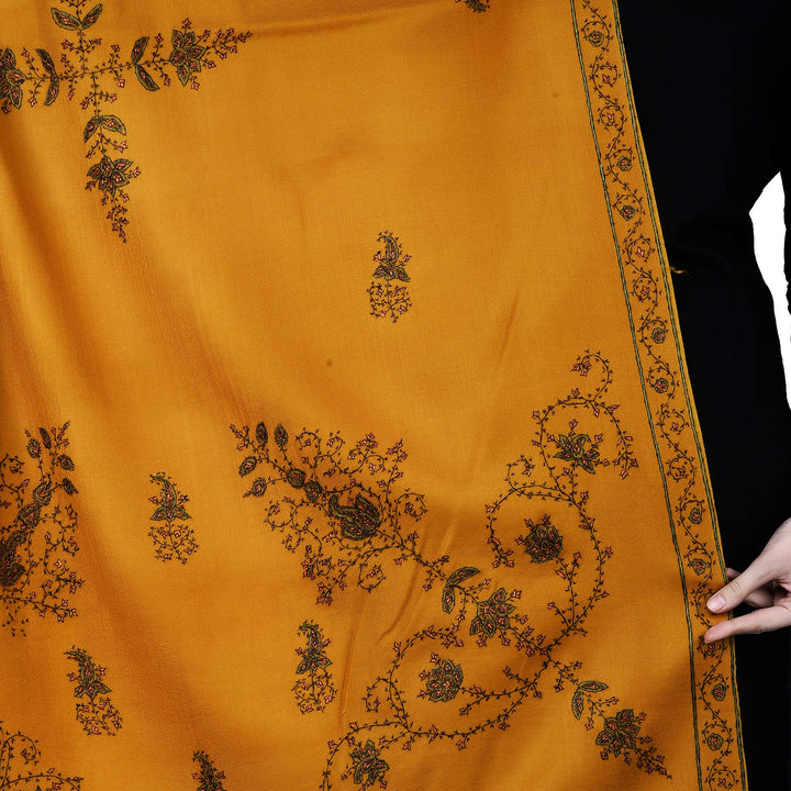 Women's Hand Embroidered Wool Shawl