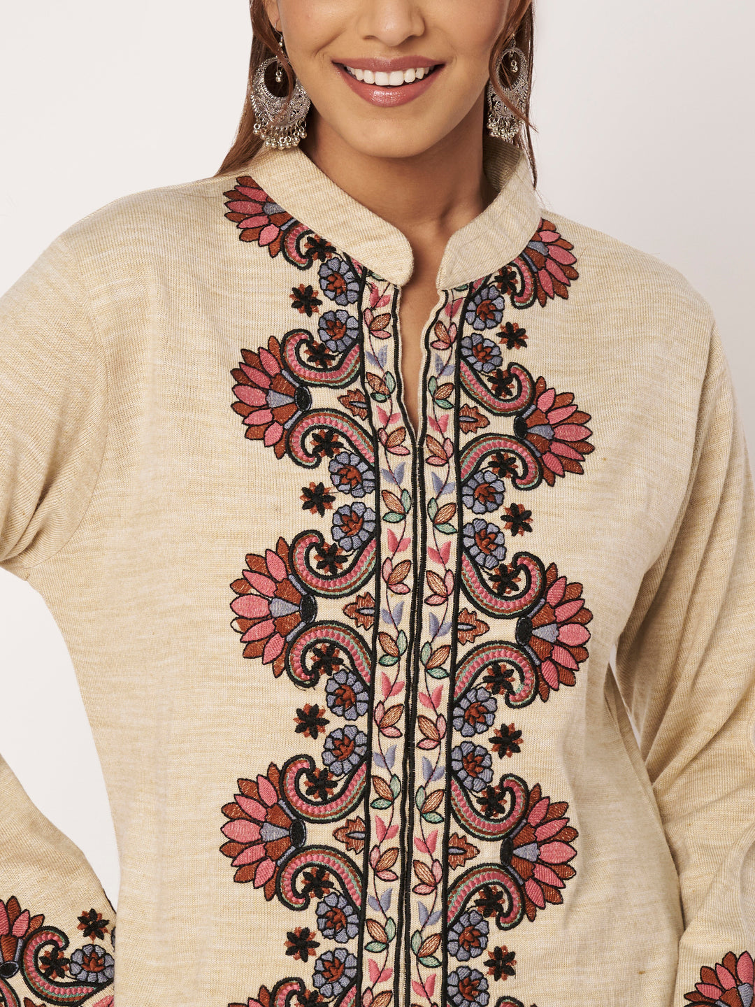 Women's Kashmiri Embroidered Co-ords – Kurta and Trousers
