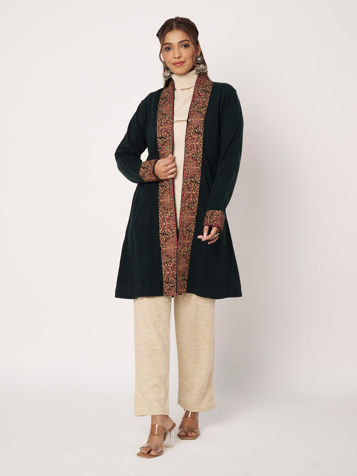 Women Embroidered Woollen Shrug