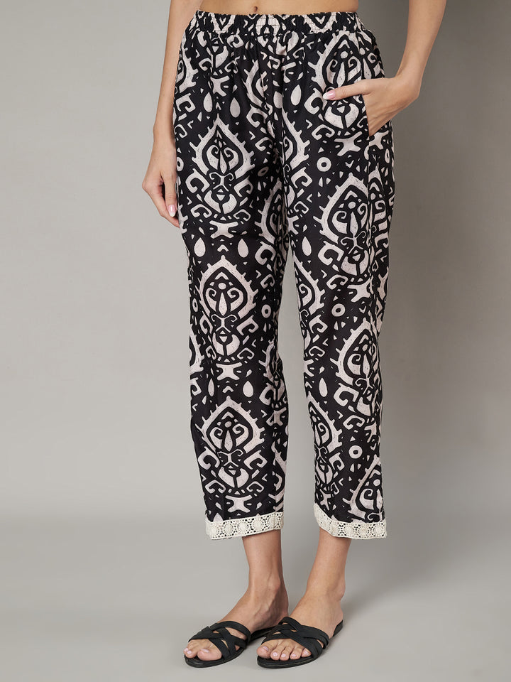Women's Floral Printed Round Neck Co-ord Set
