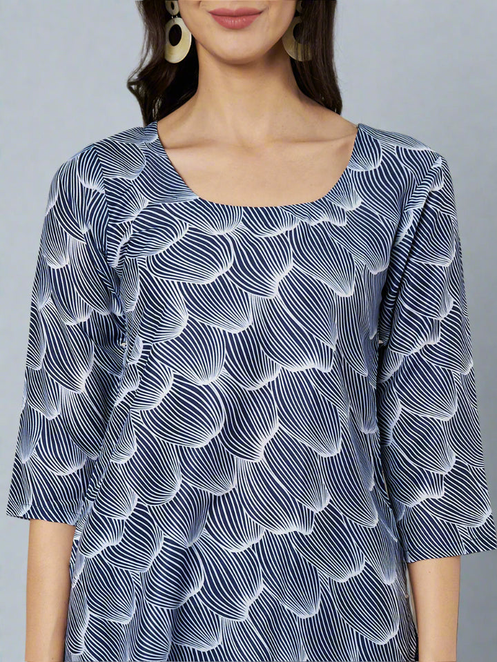 Women's Floral Printed Round Neck Co-ord Set