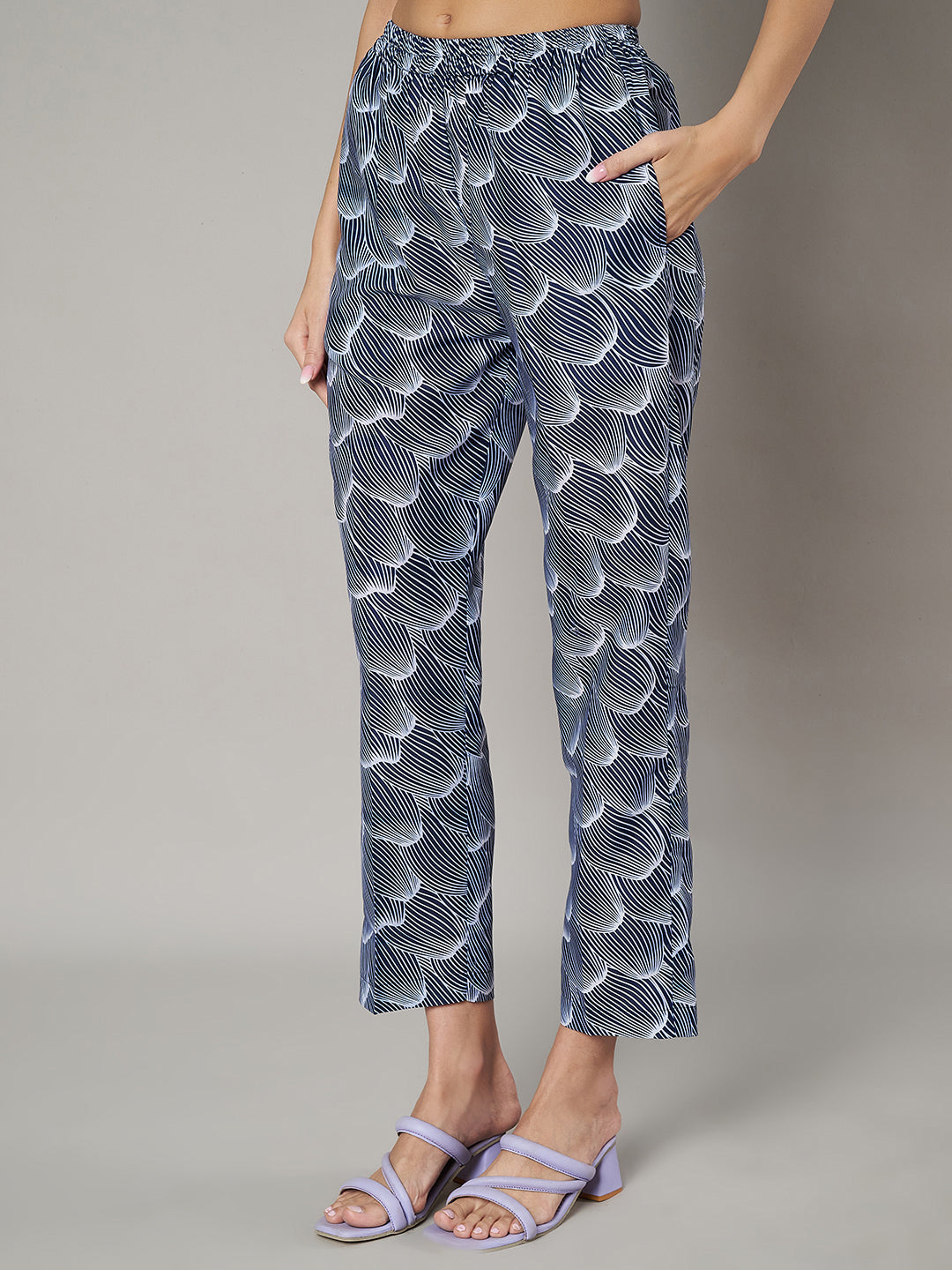 Women's Floral Printed Round Neck Co-ord Set