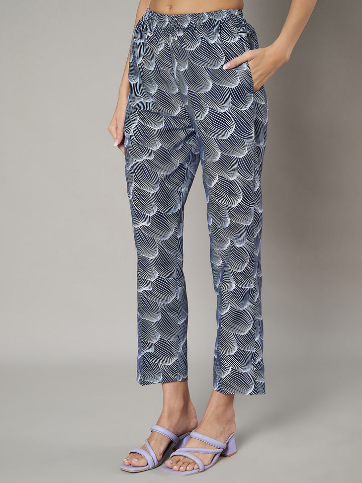 Women's Floral Printed Round Neck Co-ord Set