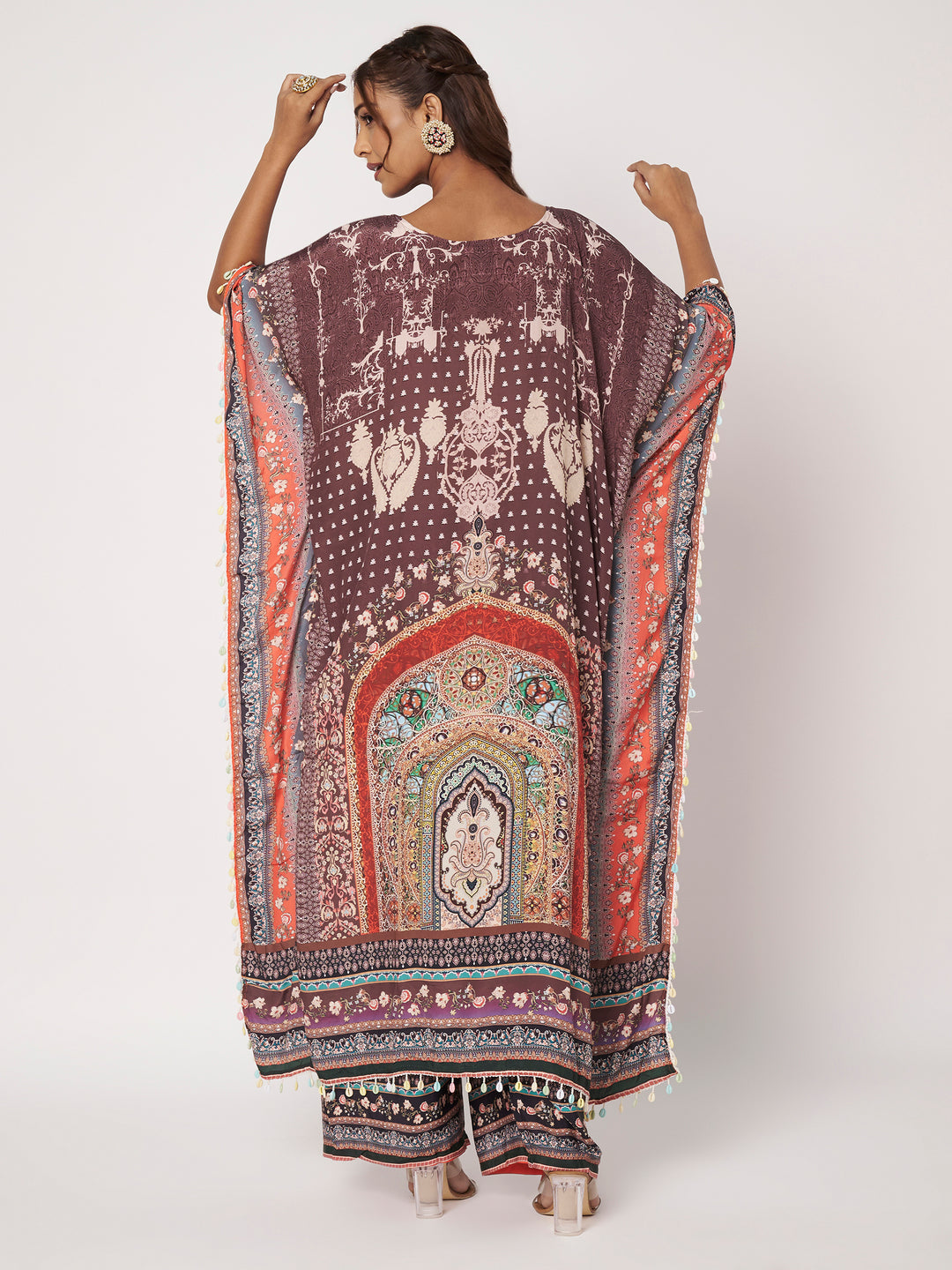Women Printed Pakistani Top With Trousers