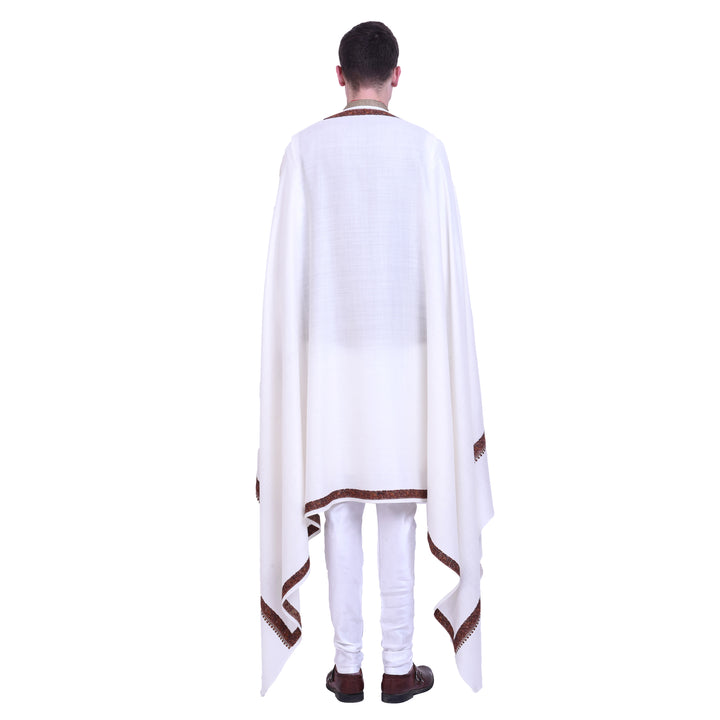 Men's Hand Embroidered Wool Shawl