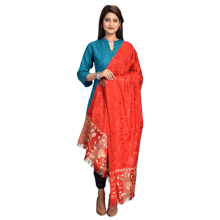 Women's Pure Wool Faux Pashmina Aari Embroidery Shawl