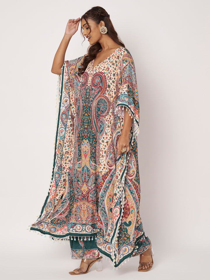 Women Printed Pakistani Top With Trousers