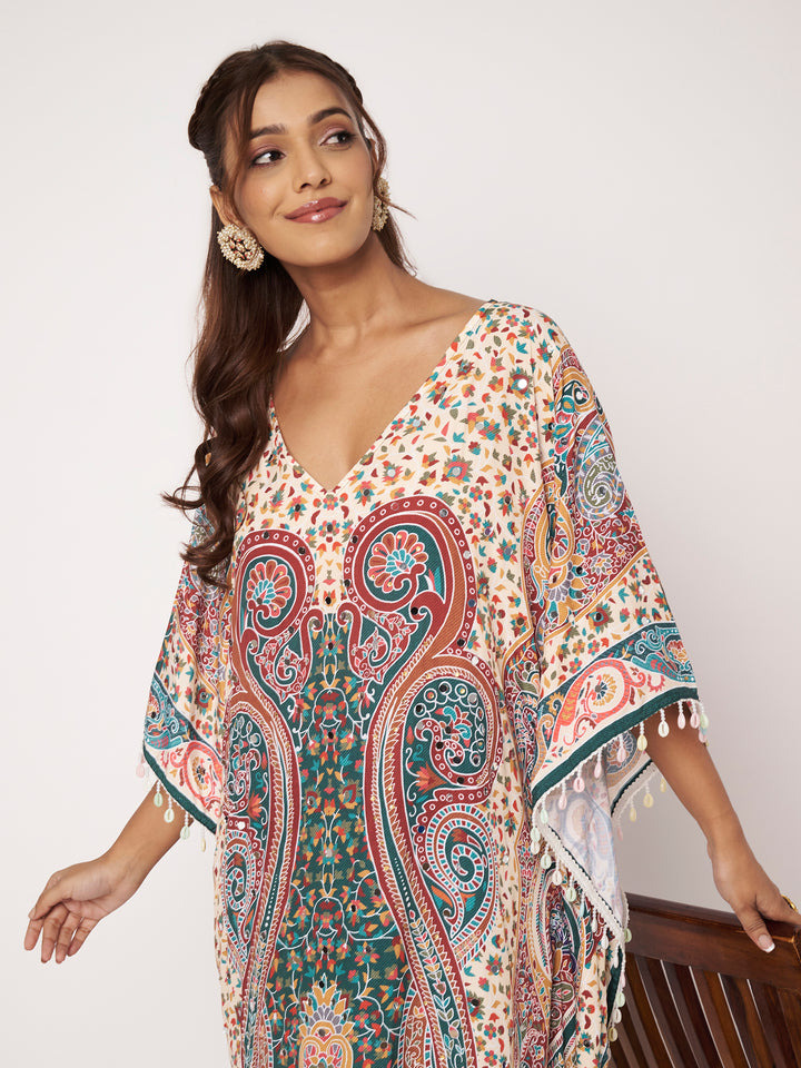 Women Printed Pakistani Top With Trousers