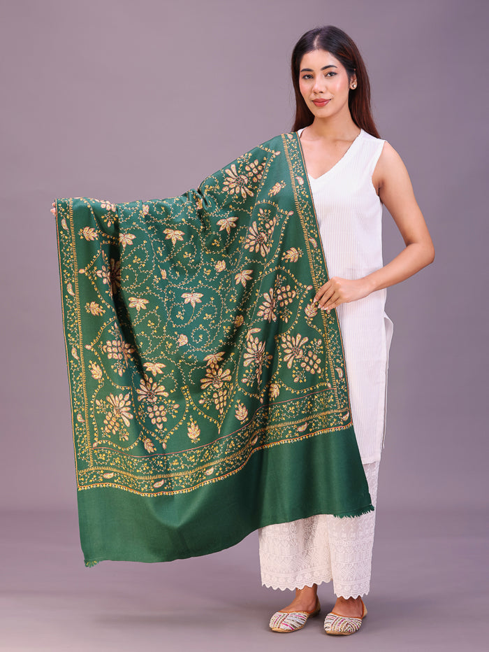 Women's Hand Embroidered Pure Wool Shawl