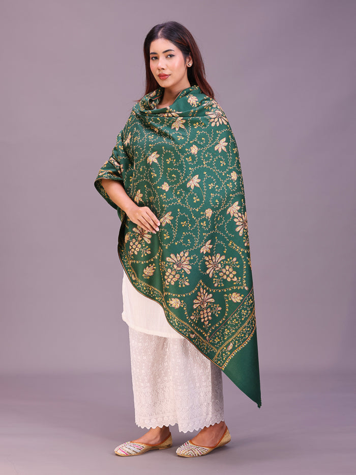 Women's Hand Embroidered Pure Wool Shawl
