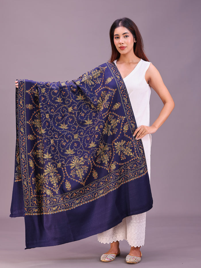Women's Hand Embroidered Pure Wool Shawl