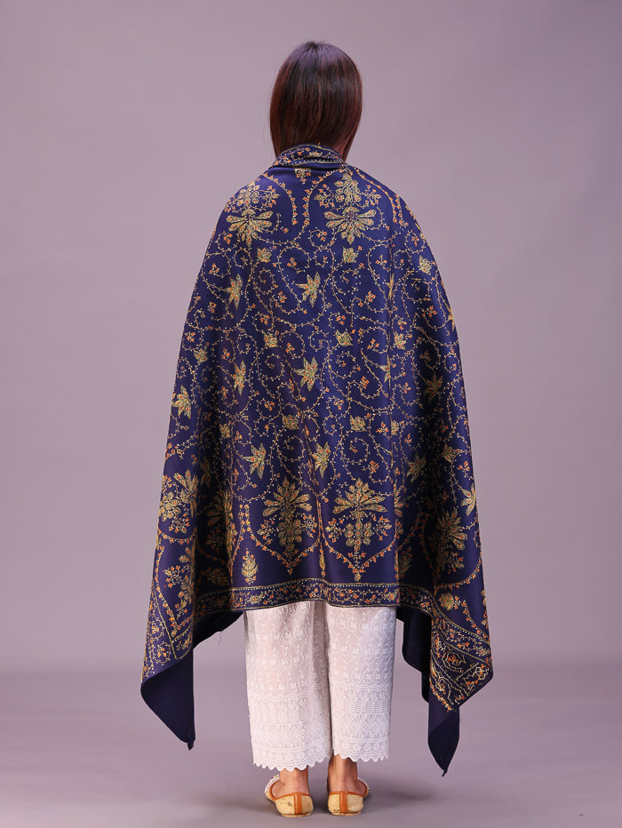 Women's Hand Embroidered Pure Wool Shawl