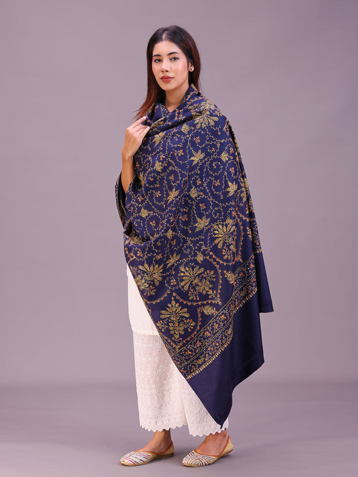 Women's Hand Embroidered Pure Wool Shawl