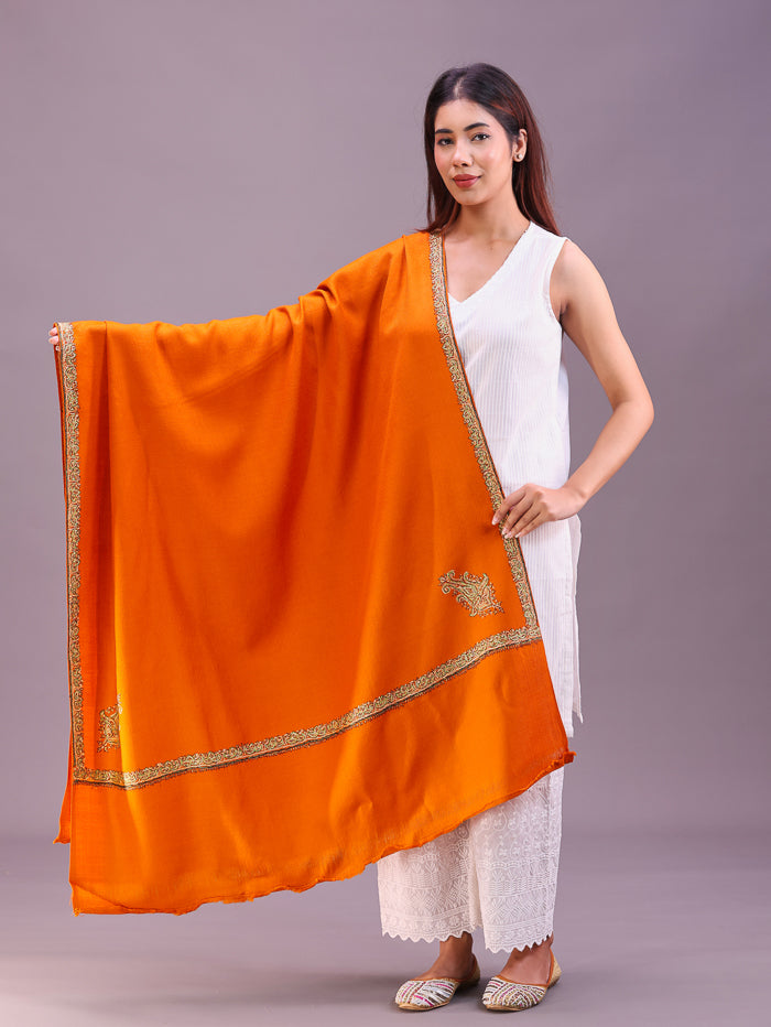 Women's Hand Embroidered Pure Wool Shawl