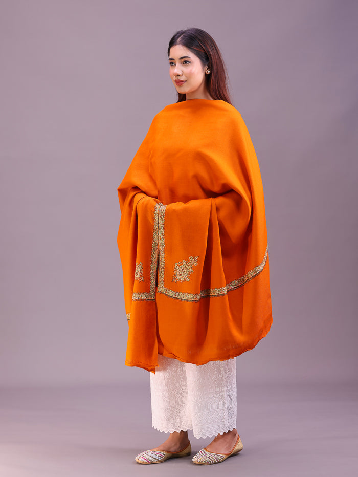 Women's Hand Embroidered Pure Wool Shawl