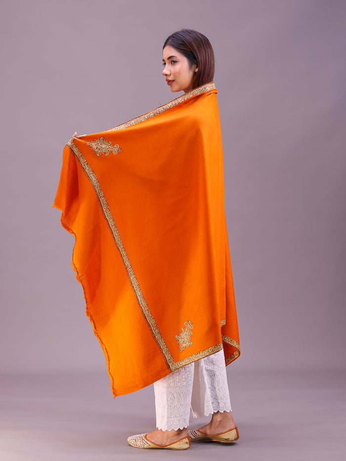 Women's Hand Embroidered Pure Wool Shawl