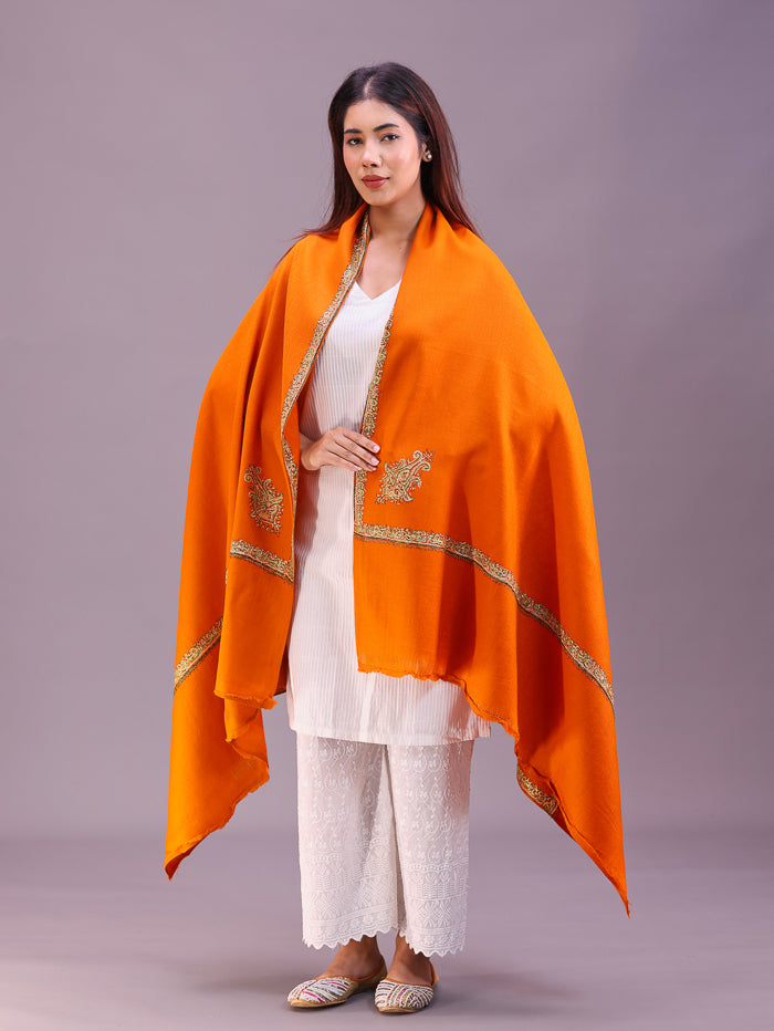 Women's Hand Embroidered Pure Wool Shawl