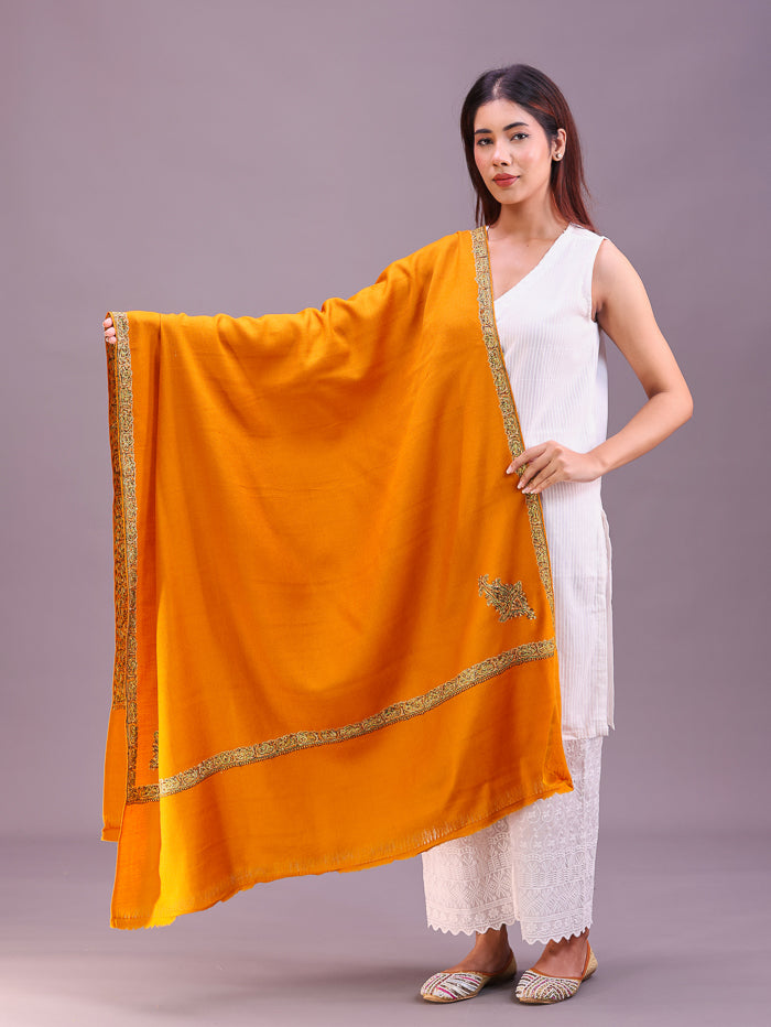 Women's Hand Embroidered Pure Wool Shawl
