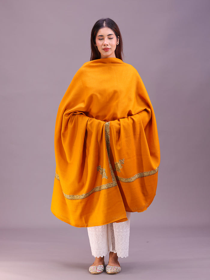 Women's Hand Embroidered Pure Wool Shawl
