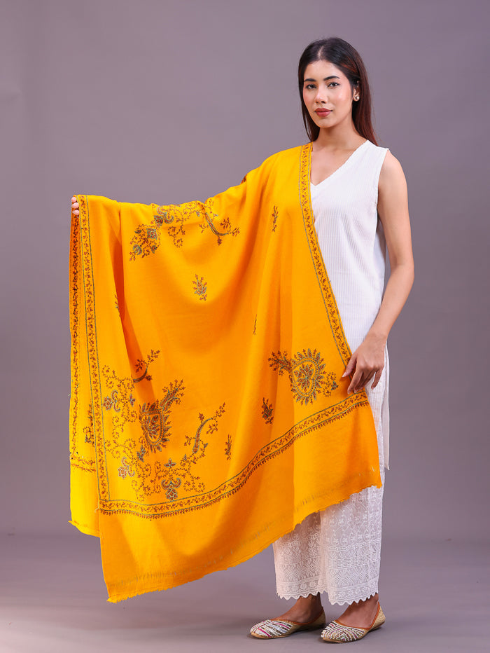 Women's Hand Embroidered Pure Wool Shawl