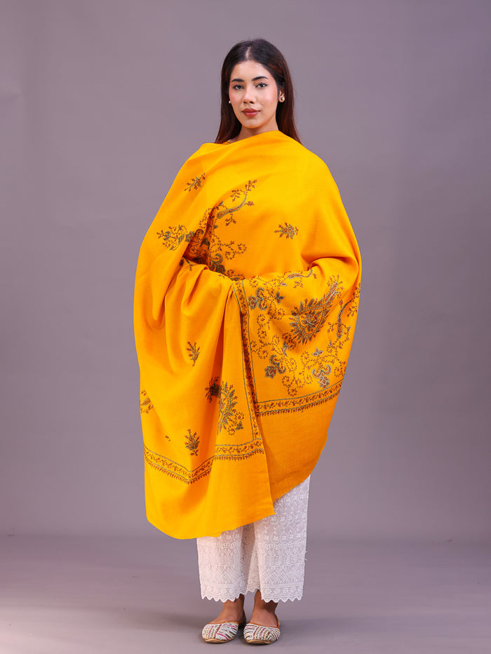 Women's Hand Embroidered Pure Wool Shawl